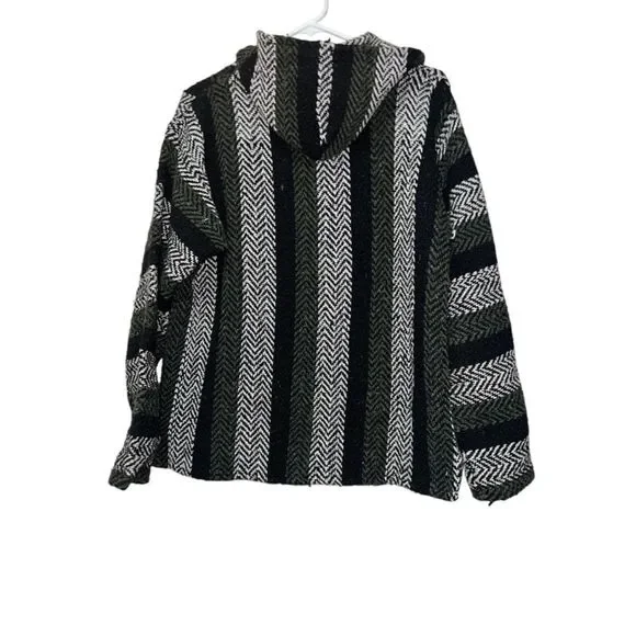 Men's Earth Ragz Hoodie Sweatshirt Black Green Size M - Picture 2 of 3